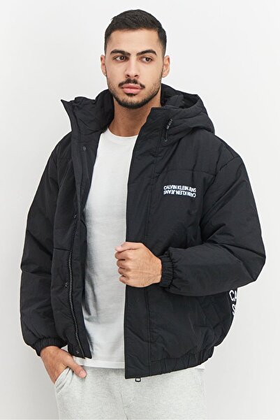 Calvin Klein Jeans Men Printed Puffer Jacket, Black