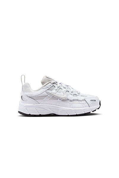 Nike P-6000 Retro Koşu Stili Çocuk Spor Ayakkabı Beyaz / Gümüş
