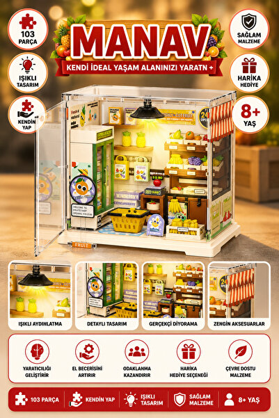 cayenna Kendin Yap Işıklı Minyatür Setler 8+ Yaş DIY Dekoratif Maket Hobi Seti
