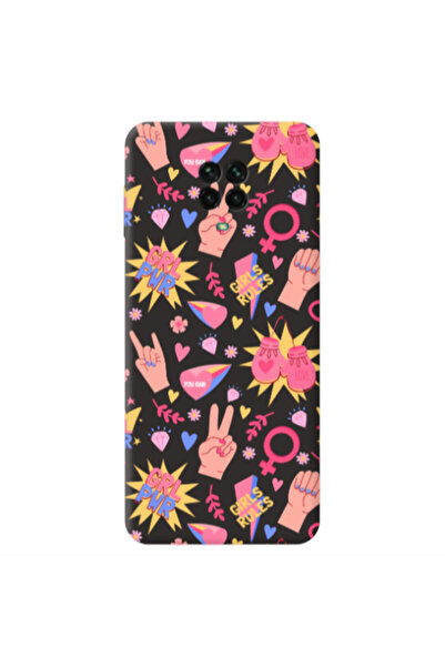 Other Xiaomi Redmi Note 9 Pro Grl Pwr 2 Black Colored Silicone TPU Θήκη