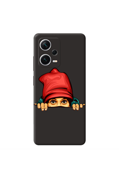 Other Xiaomi Poco X5 Hidden Girl Black Colored Silicone TPU Θήκη