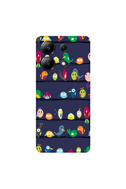 Other Xiaomi Redmi Note 13 4G birds Dark blue Colored Silicone TPU Θήκη
