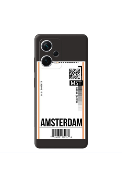 Other Xiaomi Poco X5 Amsterdam Travel More Black Colored Silicone TPU Θήκη
