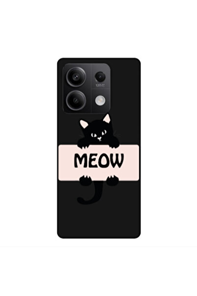Other Xiaomi Redmi Note 13 5G Meow Black Colored Silicone TPU Θήκη