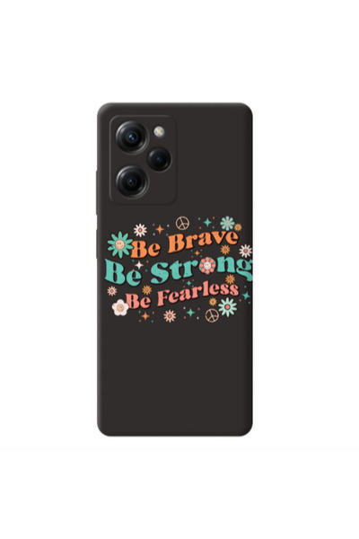 Other Xiaomi Poco X5 Pro Be Brave Black Colored Silicone TPU Θήκη