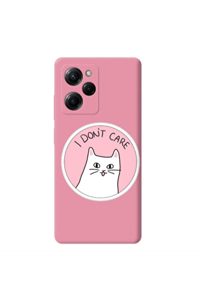Other Xiaomi Poco X5 Pro I dont Care Pink Colored Silicone TPU Θήκη