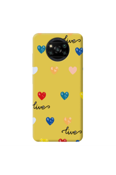 Other Xiaomi Poco X3 /X3 Pro Heart Lives Yellow Colored Silicone TPU Θήκη
