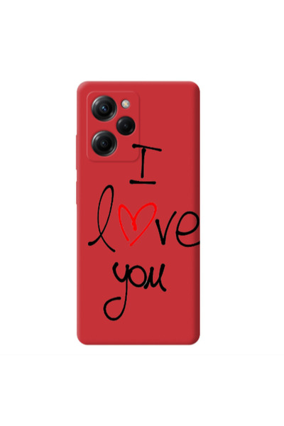 Other Xiaomi Poco X5 Pro i love you Red Colored Silicone TPU Θήκη