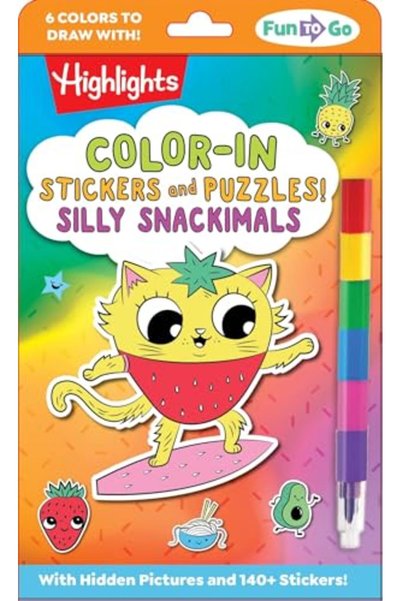 Harper Collins Colorin Stickers And Puzzles Silly Snackimals
