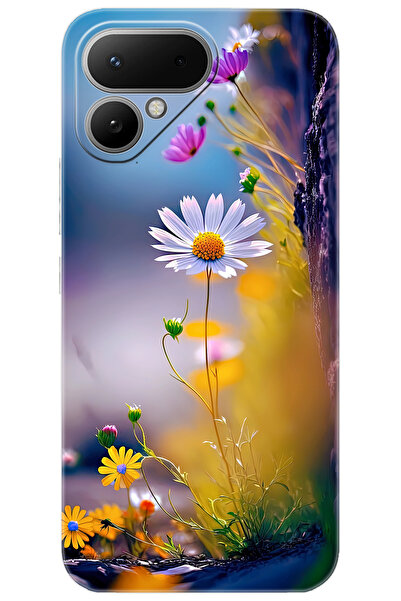 TECNO Pova Curve 2 5G (LK7k) Uyumlu Kılıf Desen Baskılı Silikon Papatya Seri ...