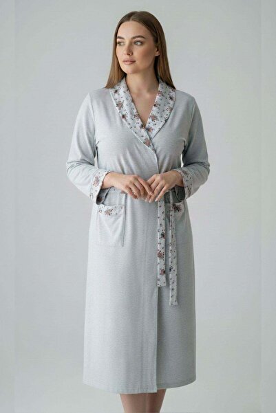 Mecit Pijama Mecit 6311 Μπλε γυναικείο φόρεμα μεγάλου μεγέθους