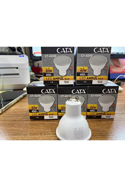 Cata CT-4240 7W Led Ampul Gu 10 Duylu Çanak Led Ampu Beyaz