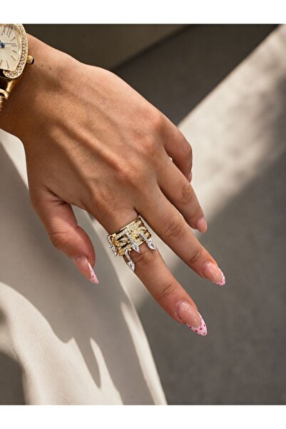 Bubbleatelier Gold Ruby Yüzük Ayarlanabilir