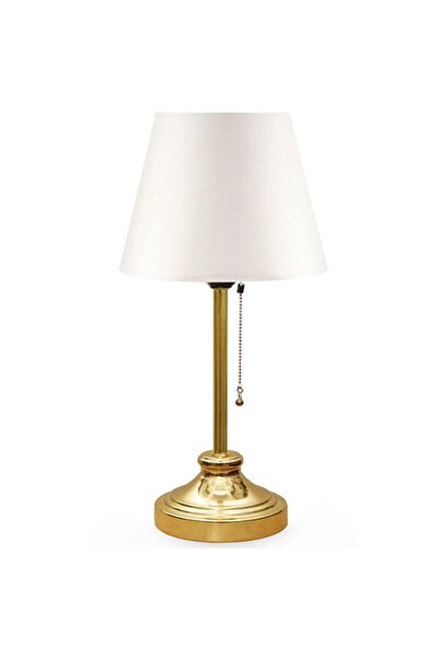 Megapap Επιτραπέζιο Φωτιστικό Harrison 0123707 22x17x45εκ. 1xE27 60W Λευκό-Χρυσό