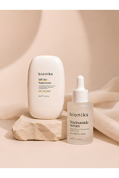 Bioniks Niacinamide Serum & SPF 50+ Sunscreen Daily Balance Routine