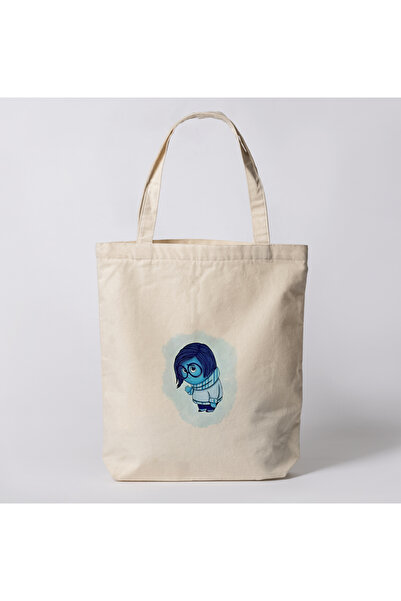riyaz Sadness |   Reversed Face Character Cloth Shoulder Bag (35X40 cm) Pinte...
