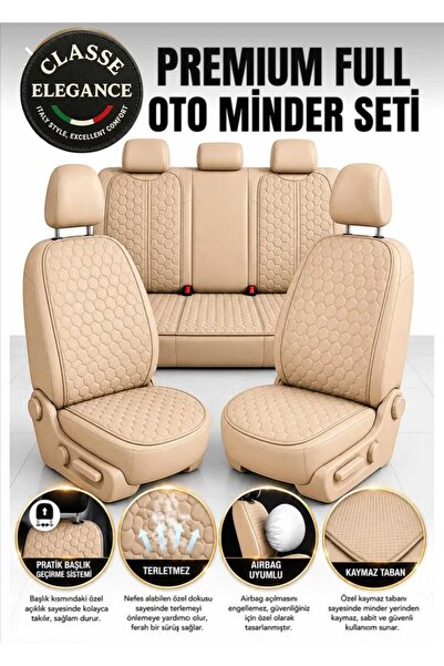 BalcıoğluSRV Car Seat Cushion Set - Full Set - Anti-Sweat - Easy Assembly - N...