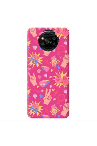 Other Xiaomi Poco X3 /X3 Pro Grl Pwr 2 Fuchsia Colored Silicone TPU Θήκη
