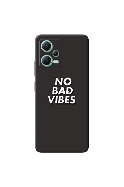 Other Xiaomi Redmi Note 12 Pro 5G No bad vibes Black Colored Silicone TPU Θήκη