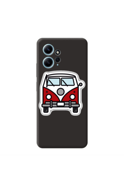 Other Xiaomi Redmi Note 12 4G Minibus Black Colored Silicone TPU Θήκη