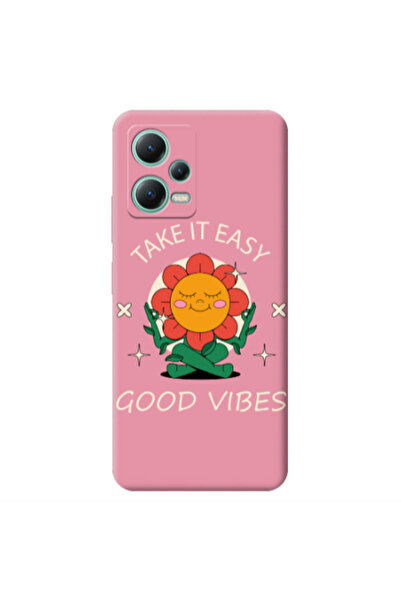 Other Xiaomi Redmi Note 12 Pro 5G Take It Easy Pink Colored Silicone TPU Θήκη