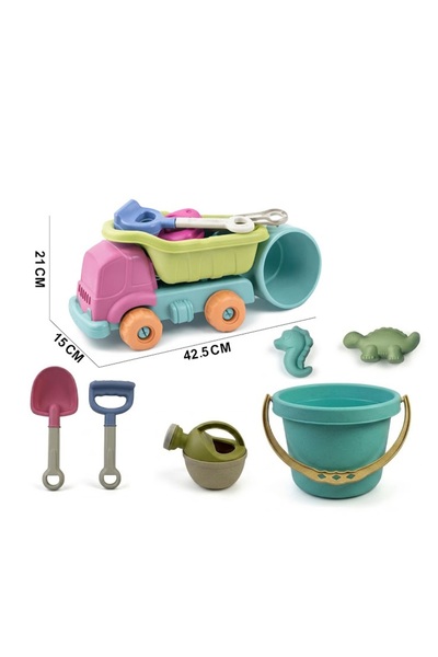 iTajir Sand Bucket Dump Truck Toy with Beach Tools for Kids - Noha Mall Store
