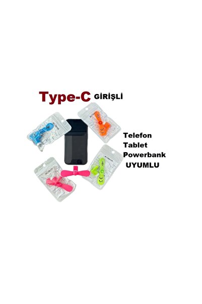 edu note en şekil Taşınabilir Mini Type-C Girişi Vantilatör Fan Serinletici T...