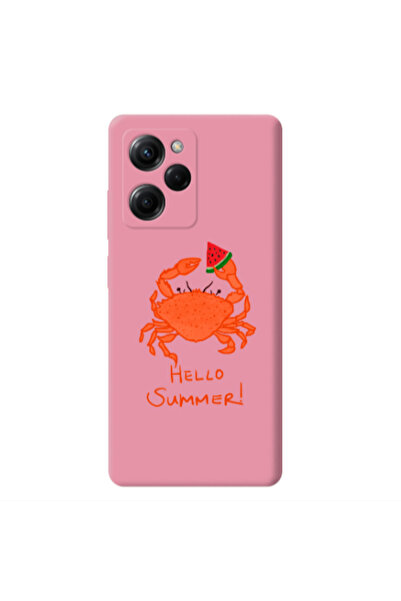 Other Xiaomi Poco X5 Pro Hello Summer! Pink Colored Silicone TPU Θήκη