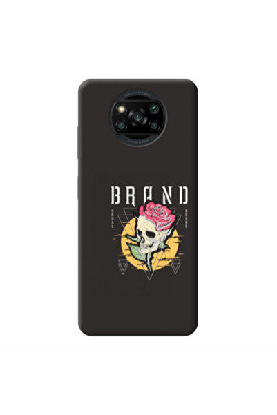 Other Xiaomi Poco X3 Pro Skull Roses Black Colored Silicone TPU Θήκη
