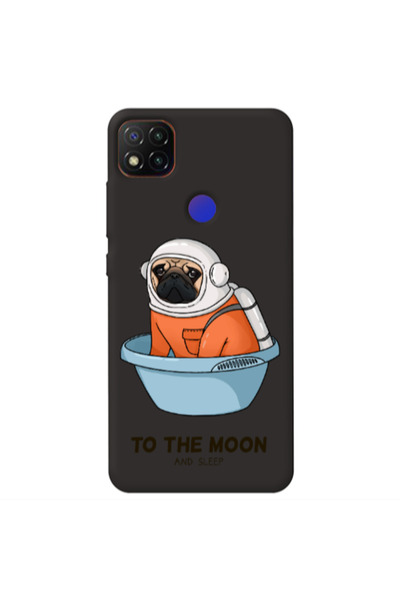 Other Xiaomi Redmi 9c To the moon Black Colored Silicone TPU Θήκη