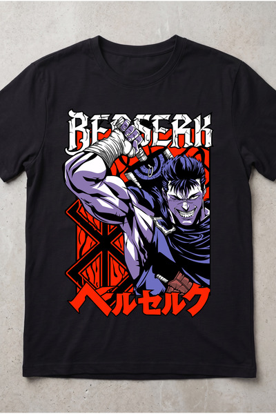 Silkensoul Berserk Guts Anime Printed Standard Cut Unisex Tshirt