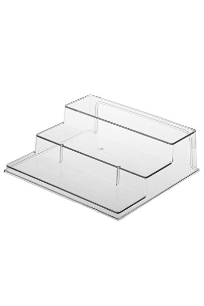 Z Store Raft pentru condimente din plastic transparent cu 3 niveluri, 26.3x23...