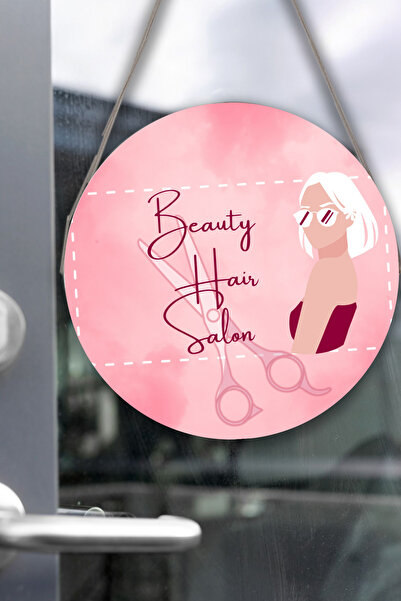 SHELİFE Beauty Salon Glass Door Signboard Welcome Sign, Women's Hair Salon Sh...