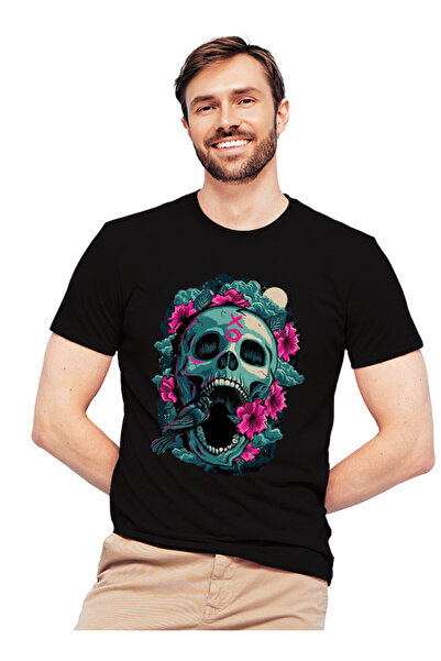 Generic Fashion World Skull Design High Quality Printed Cotton T-Shirt