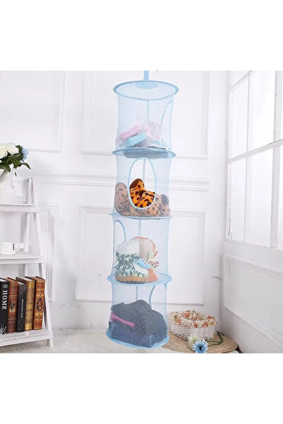 Choice1 Blue Mesh Hanging Storage Space Saver Bags Organizer Foldable Storage...