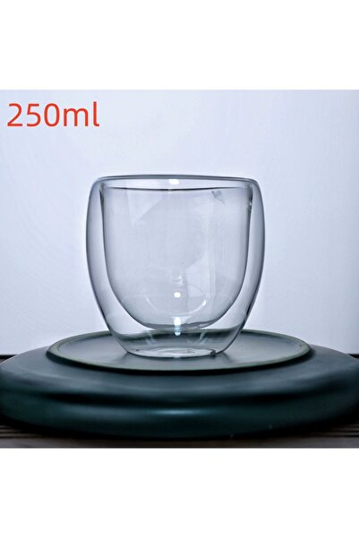 Choice7 80-450ml 250ml No handle 1pc Double Wall Insulated Glass Cup 80/150/2...