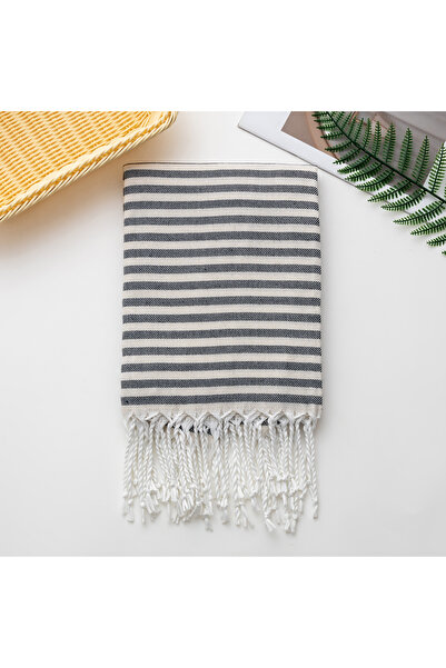 Choice 1pc 90x180cm black Cotton Turkish Striped Beach Towel 90*180CM Sauna S...