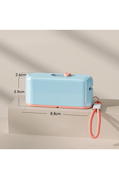 Choice Blue Color-blocking Dental Floss Case, Automatic Pop-up, Portable, Min...