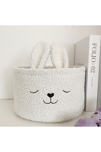 Choice1 B Soft Plush Sundries Storage Baskets Multi-Purpose Rabbit Ears Organ...
