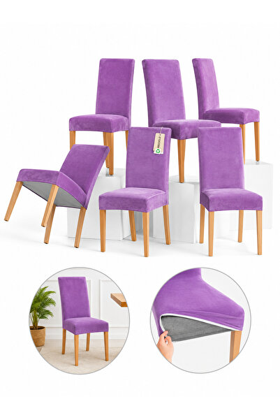 delfin HomeRoy Huse Catifea pentru Scaune – Set 6 Bucăți