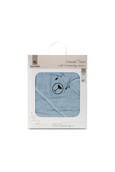 LORELLİ Prosop de baie cu gluga si broderie, 90 x 90 cm, 0 luni+, bumbac, Sof...