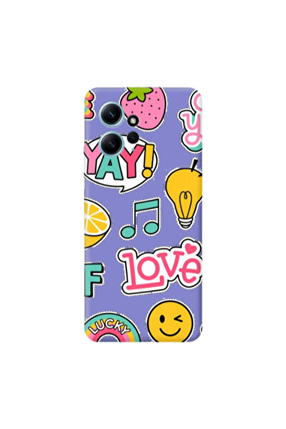 Other Xiaomi Redmi Note 12 4G Cute desing Purple Colored Silicone TPU Θήκη