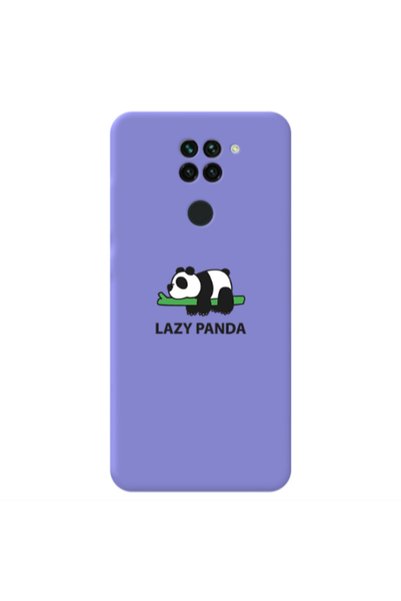 Other Xiaomi Redmi Note 9 Lazy panda Purple Colored Silicone TPU Θήκη