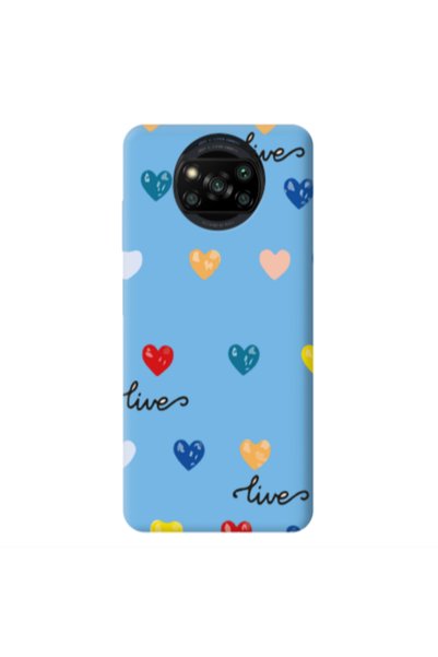 Other Xiaomi Poco X3 /X3 Pro Heart Lives Blue Colored Silicone TPU Θήκη