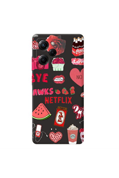 Other Xiaomi Poco X5 Pro pizza is my valentine Black Colored Silicone TPU Θήκη