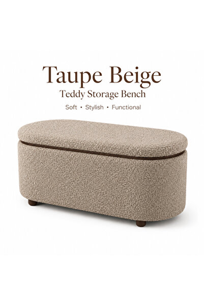 Bleco 90-centimeter-long storage bench; extra-large, cushioned bench; modern ...
