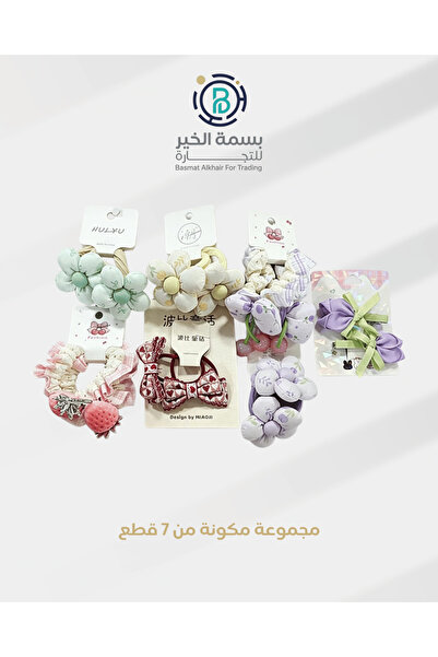 basmh مجموعة مشابك شعر مكونة من 7 أطقم متنوعة الأشكال والألوان