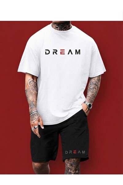 SILATU طقم تي شيرت قصير مطبوع عليه DREAM للجنسين