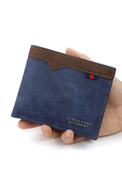 choice2 Blue 2025 New Men's Bifold Short Wallet Fashionable Minimalist Casual...