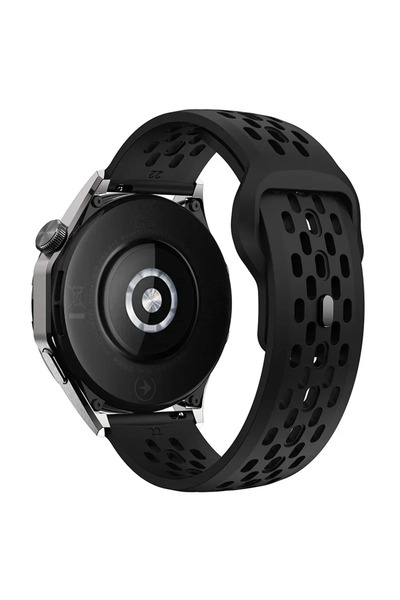 Choice24 حزام سيليكون أسود قابل للتنفس بعرض 22 مم (20 مم، 22 مم) لساعة SUUNTO...